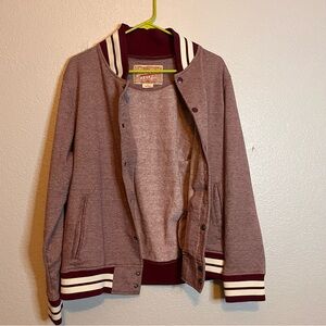 Trademark Brooklyn Cloth Women’s Jacket Cotton Blend Burgundy Size Large